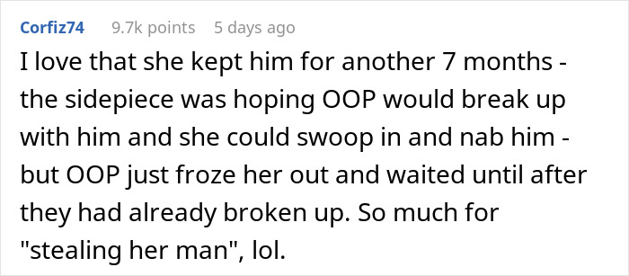 Comment about girlfriend learning truth about boyfriend’s affair and planning her exit quietly over months. Comment about girlfriend learning truth about boyfriend’s affair and planning her exit quietly over months.