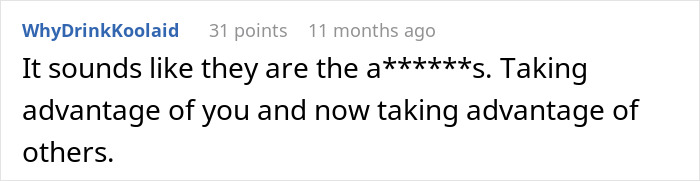 Commenter expressing frustration about people taking advantage, related to SIL&rsquo;s irresponsible parenting and family drama.