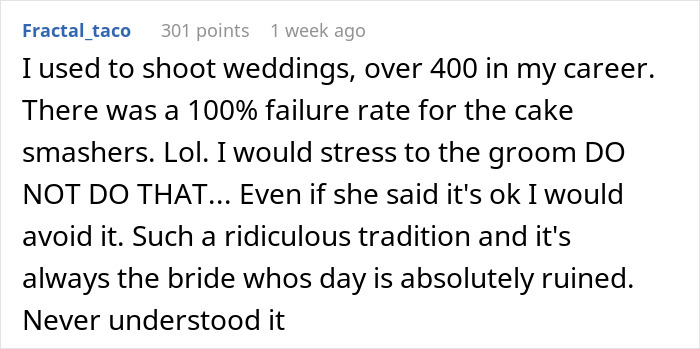 Groom smashes cake at wedding, accidentally hurts bride with a fork, causing chaos during the celebration. Groom smashes cake at wedding, accidentally hurts bride with a fork, causing chaos during the celebration.