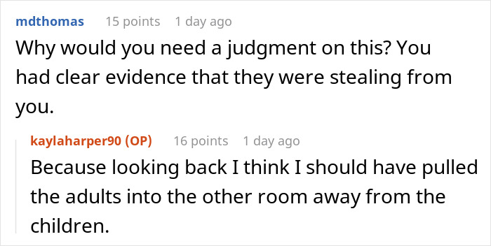 Reddit comment conversation discussing demanding to check brother’s girlfriend’s bags before leaving the house. Reddit comment conversation discussing demanding to check brother’s girlfriend’s bags before leaving the house.