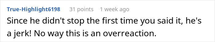 Comment discussing a boyfriend being called a jerk for thinking a woman took the easy way out during a traumatic birth experience.