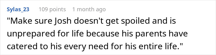 Comment on a forum about helicopter parents treating their 29-year-old son&rsquo;s girlfriend like a nanny and daily planner.