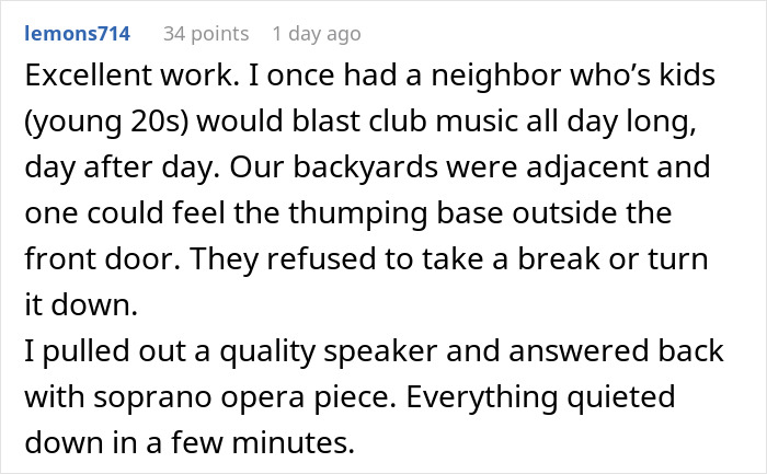 Comment explaining how a homeowner teaches an inconsiderate neighbor a lesson on proper dog owner etiquette online.