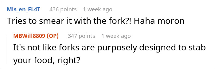 Comments on a post about a groom smashing cake and accidentally hurting the bride with a fork, showing playful and sarcastic reactions. Comments on a post about a groom smashing cake and accidentally hurting the bride with a fork, showing playful and sarcastic reactions.