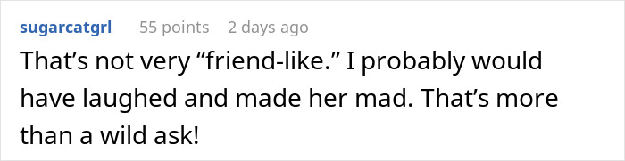 Commenter sugarcatgrl responding to a post about asking roommates to leave, discussing reactions to the situation.