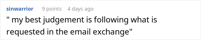 Screenshot of an online comment discussing poor management decisions about empty shelves and sales issues.