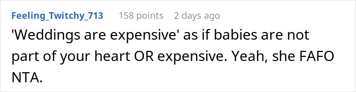 Screenshot of a Reddit comment discussing posting screenshots of SIL's texts and making her look bad in an online debate.