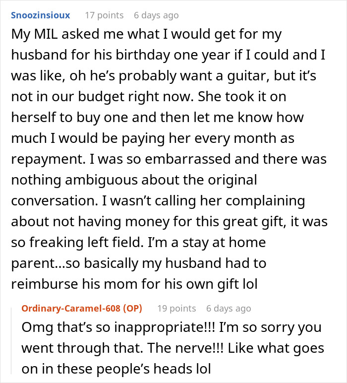 MIL surprises son on birthday, expects daughter-in-law to pay for fancy restaurant meal for eight people.