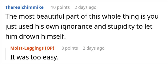 Screenshot of a text exchange where a guy describes using his friend’s ignorance to get satisfying revenge after 20 years. Screenshot of a text exchange where a guy describes using his friend’s ignorance to get satisfying revenge after 20 years.