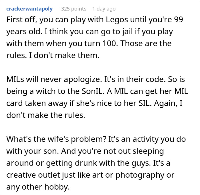 &ldquo;Be A Real Man&rdquo;: MIL Wrecks Man&rsquo;s Lego Set To Prove A Point, Gets Herself Banned From The Home