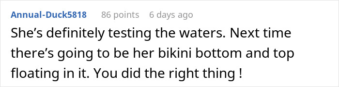 Screenshot of an online comment criticizing a woman making below-the-belt remarks about her sister&rsquo;s fianc&eacute;.