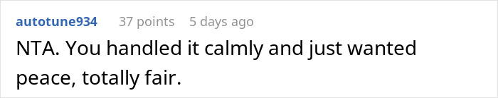 Screenshot of a Reddit comment discussing a passenger moving seats on flight after special needs kid's kickfest.