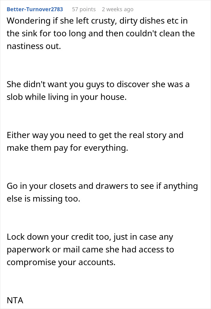 Woman&rsquo;s Kitchen Is Stripped Bare By House-Sitting Friends, Husband Begs Her To Stay Silent