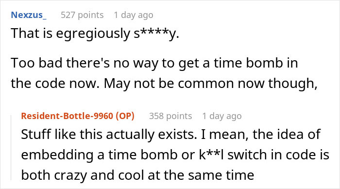 Screenshot of a conversation discussing a person realizing they got tricked during an interview task found live online. Screenshot of a conversation discussing a person realizing they got tricked during an interview task found live online.