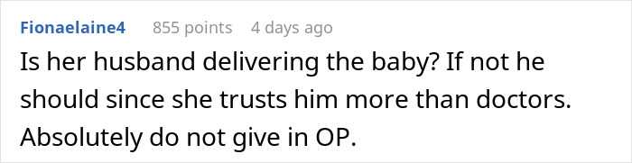 Comment about pregnant anti-vaxxer facing consequences as best friend cancels future playdates over vaccination concerns.
