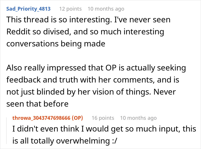 Reddit user discussing a woman's husband leaving her after being hit on for the first time in his life.