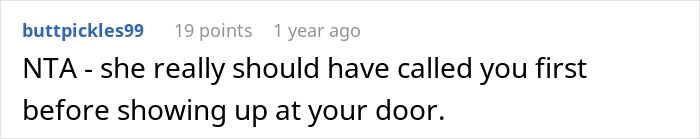 Screenshot of an online comment discussing a guy refusing to watch kids during an emergency while under the influence, causing sister’s anger. Screenshot of an online comment discussing a guy refusing to watch kids during an emergency while under the influence, causing sister’s anger.