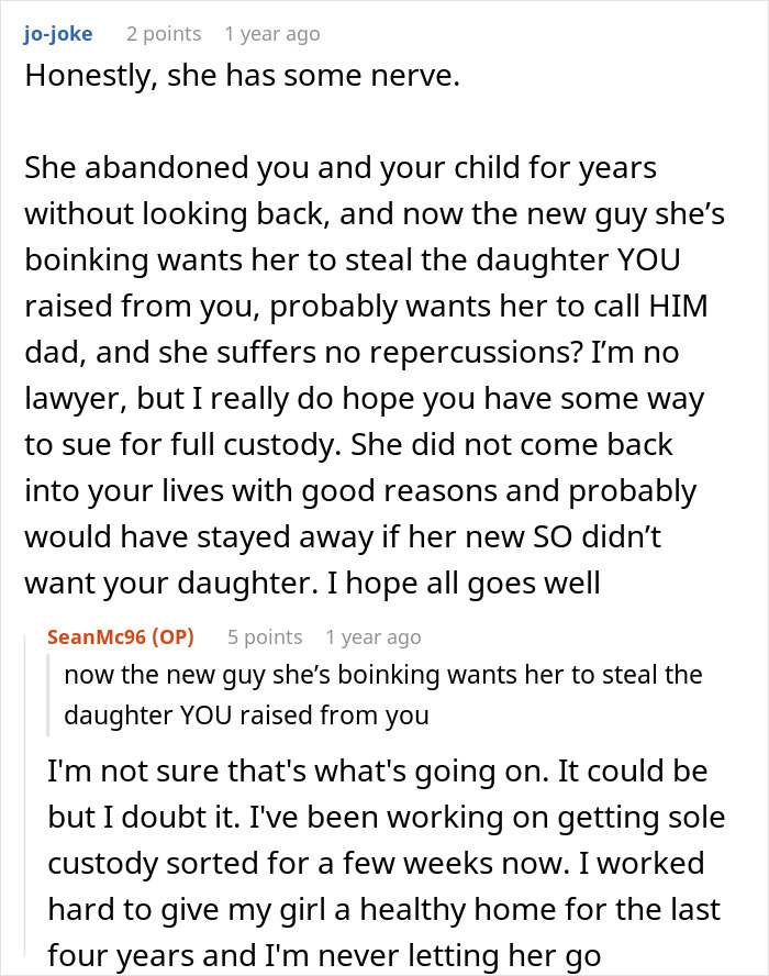 Man raises newborn alone, faces shock and dilemma when ex reappears after three years seeking forgiveness and custody.