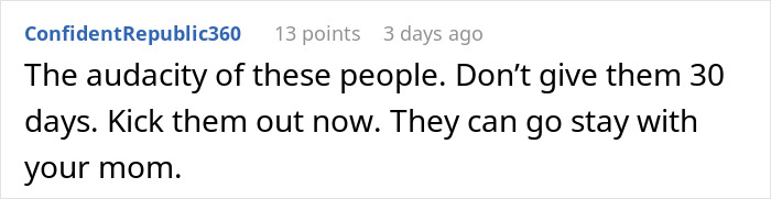 User comment about family conflict, urging immediate action as chaos and cigarettes disrupt the home environment.
