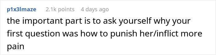 Comment from user p1x3lmaze reflecting on emotional impact and relationship dynamics after a difficult date scenario.