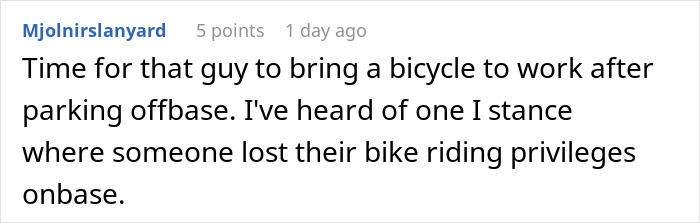 Parking Lot Rage At Military Base Ends Up With One Guy Getting A Ban From Parking There At All Parking Lot Rage At Military Base Ends Up With One Guy Getting A Ban From Parking There At All