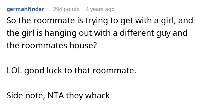 Comment criticizing roommate for leaving woman to babysit girlfriend&rsquo;s kids urging him to do the parent thing responsibly.