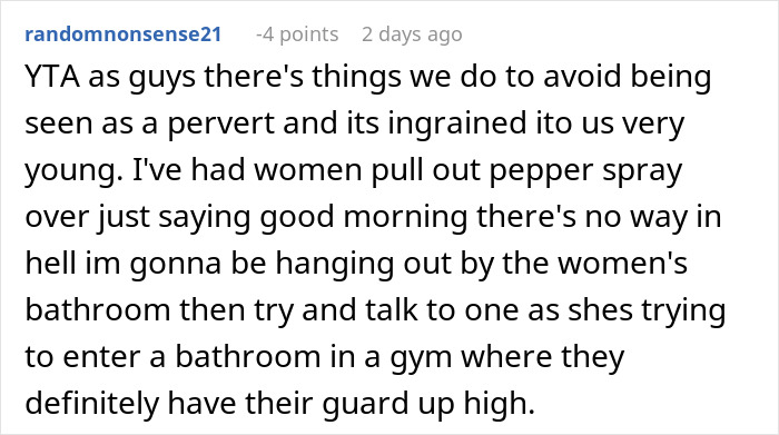 Reddit comment discussing relationship issues related to refusing to hand period pads and tissues. Reddit comment discussing relationship issues related to refusing to hand period pads and tissues.