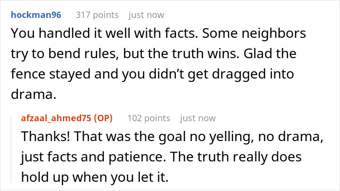 Online discussion about a neighbor&rsquo;s fence sabotage attempt that backfired, with fence still standing firm.