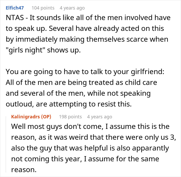 Reddit discussion about a man reluctant to go on a trip again after watching four kids for several days. Reddit discussion about a man reluctant to go on a trip again after watching four kids for several days.