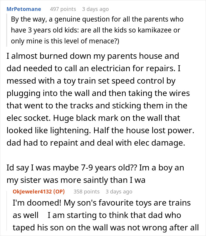 Screenshot of a Reddit thread discussing parenting challenges and treating stepchildren differently from biological kids.