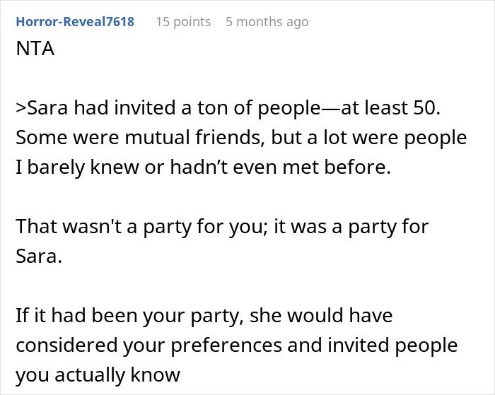 Text conversation discussing a roommate throwing a surprise bash with 50 guests for an anxious birthday girl.