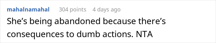 Screenshot of a social media comment about consequences faced by a pregnant anti-vaxxer after a friend cancels playdates.