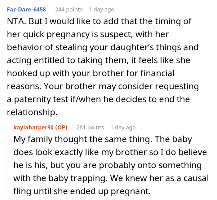 Reddit discussion about demanding to check brother’s girlfriend’s bags before leaving the house in a family dispute. Reddit discussion about demanding to check brother’s girlfriend’s bags before leaving the house in a family dispute.