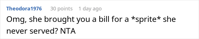 Screenshot of an online comment discussing not tipping a waitress on a $300+ tab in a social media thread. Screenshot of an online comment discussing not tipping a waitress on a $300+ tab in a social media thread.