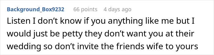 Text message conversation with a person discussing not wanting a fianc&eacute; at a friend&rsquo;s wedding without their partner.