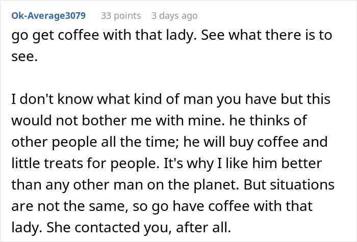 Comment discussing a flirty dad dropping off sweets to another mom at school and a confused wife wondering if it’s a red flag. Comment discussing a flirty dad dropping off sweets to another mom at school and a confused wife wondering if it’s a red flag.