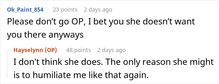 Two Reddit users discussing one refusing to attend sister’s engagement dinner after accusations of stealing ex-fiancé. Two Reddit users discussing one refusing to attend sister’s engagement dinner after accusations of stealing ex-fiancé.