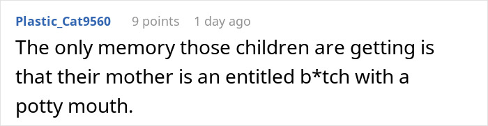 Comment criticizing an entitled mom who interrupted a couple&rsquo;s photoshoot to demand free pictures of her kids.