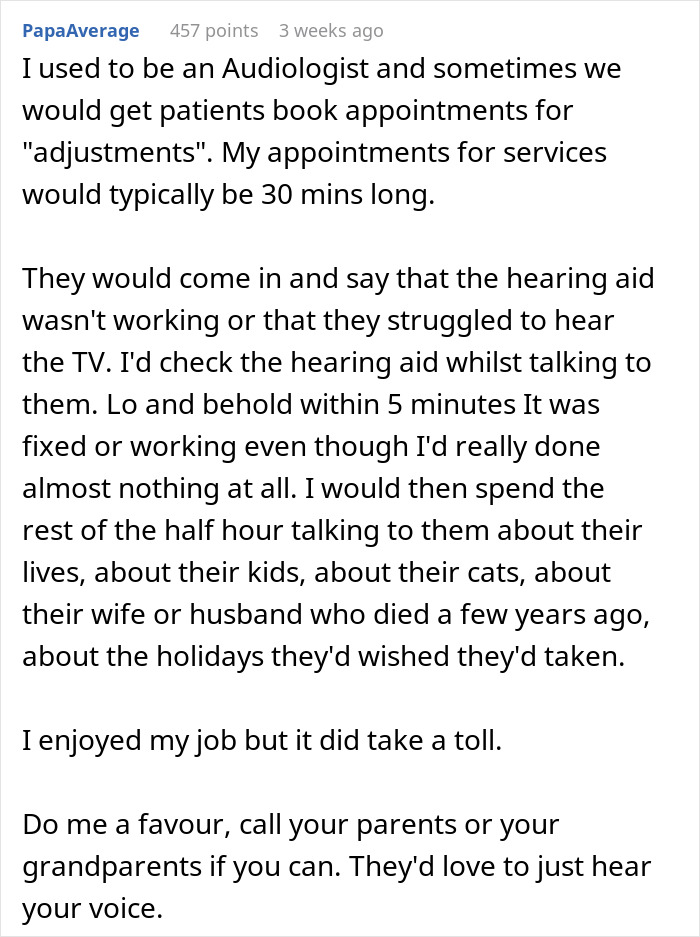 Text excerpt from a story showing a small act of kindness leading to an unexpected conversation about life and family on the bus.