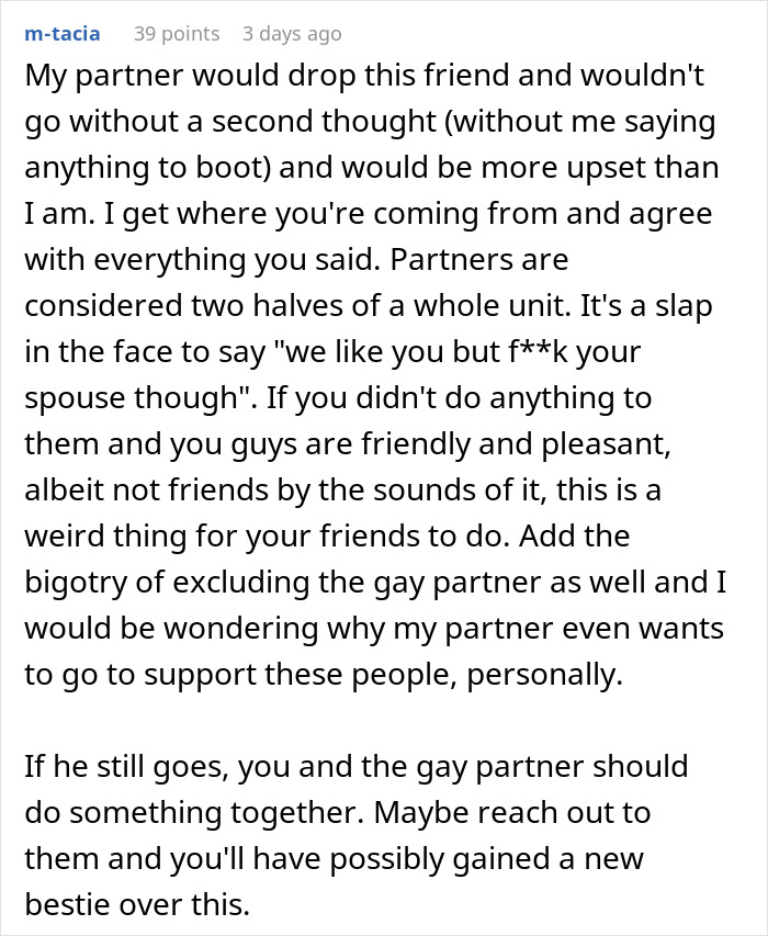 Alt text: Woman discussing fianc&eacute; attending friend&rsquo;s wedding without her, highlighting relationship and partner exclusion issues.