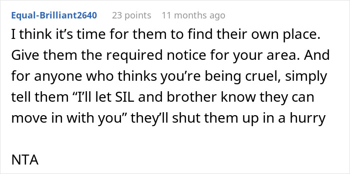 Comment about giving notice and SIL&rsquo;s irresponsible parenting causing prolonged family drama and police threats.