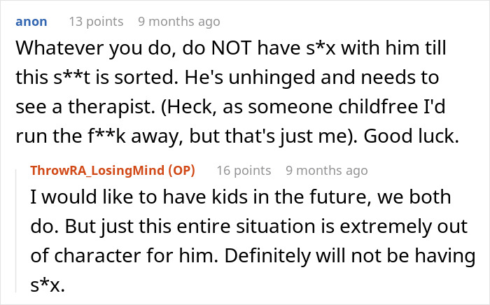 Screenshot of an online forum discussing a man&rsquo;s pregnancy assumptions revealing a heartbreaking cancer diagnosis.