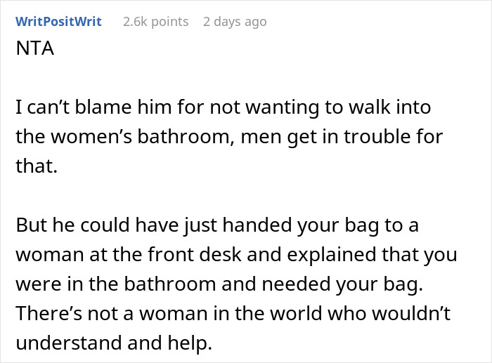 Reddit comment discussing dumping boyfriend for refusing to hand period pad and tissues in a relationship issue. Reddit comment discussing dumping boyfriend for refusing to hand period pad and tissues in a relationship issue.