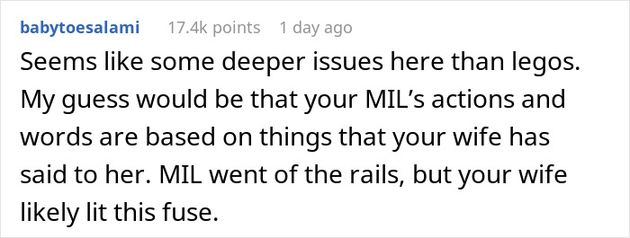 &ldquo;Be A Real Man&rdquo;: MIL Wrecks Man&rsquo;s Lego Set To Prove A Point, Gets Herself Banned From The Home