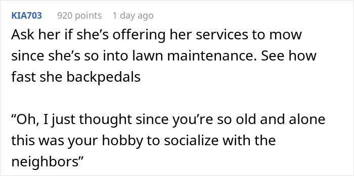Text conversation screenshot discussing lawn maintenance and wellness checks with a neighbor criticizing the lawn condition. Text conversation screenshot discussing lawn maintenance and wellness checks with a neighbor criticizing the lawn condition.