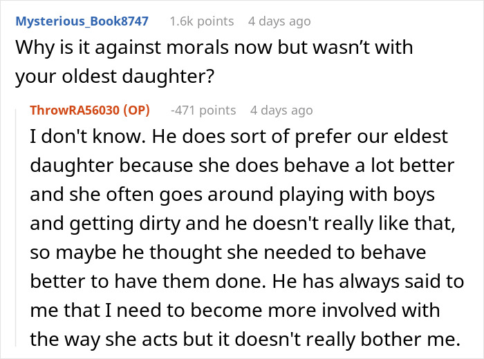 Dad throws a fit after learning wife took their daughter to get her ears pierced, sparking family tension. Dad throws a fit after learning wife took their daughter to get her ears pierced, sparking family tension.