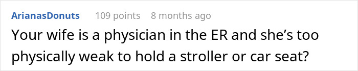 Comment discussing a dad wondering if he&rsquo;s a jerk for not wanting to join his wife&rsquo;s work trip with the kids.