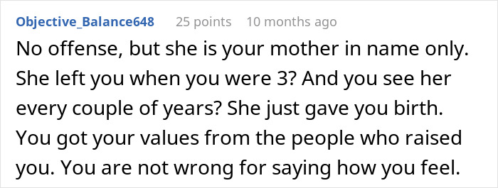 Text comment discussing feelings of betrayal and family values after a mother goes topless in front of her daughter’s boyfriend. Text comment discussing feelings of betrayal and family values after a mother goes topless in front of her daughter’s boyfriend.