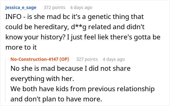 Screenshot of a Reddit thread where a man explains telling his girlfriend his teeth aren&rsquo;t real caused a trust issue.
