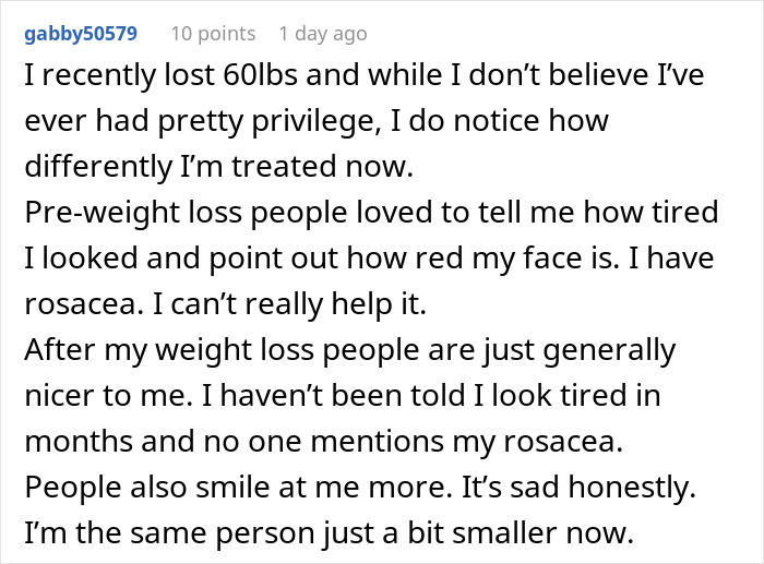 Woman shares how her life changed after losing pretty privilege and why she believes it was for the best.